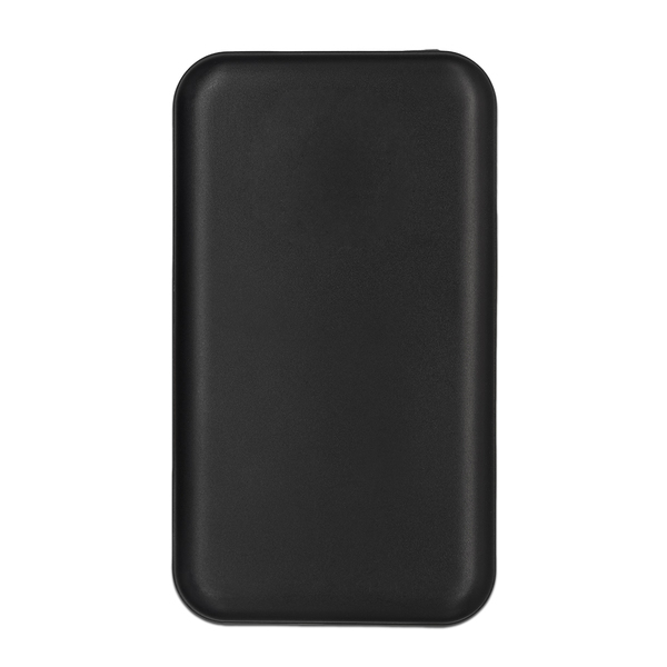 Power bank 10000 mAh Wolti, czarny z nadrukiem logo c
