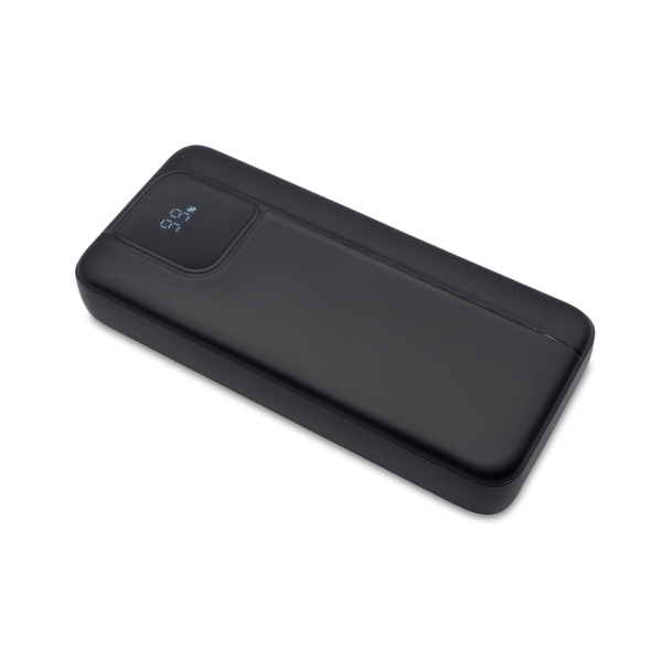 Power bank 20000 mAh Powerline, czarny z nadrukiem logo - zdjęcie produktu