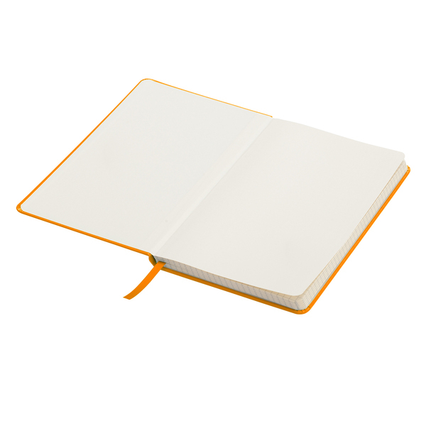 Notatnik 130x210/80k kratka Asturias, pomarańczowy z nadrukiem logo b