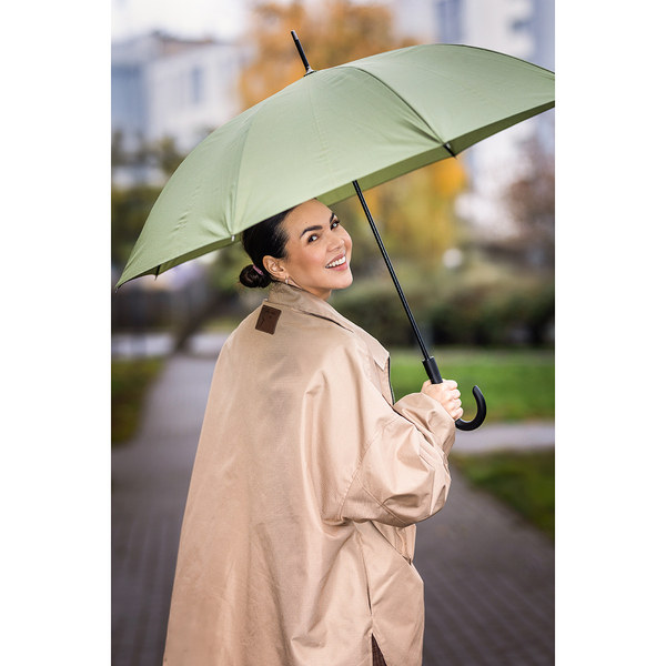 Parasol Lugano, ciemny zielony z nadrukiem logo e