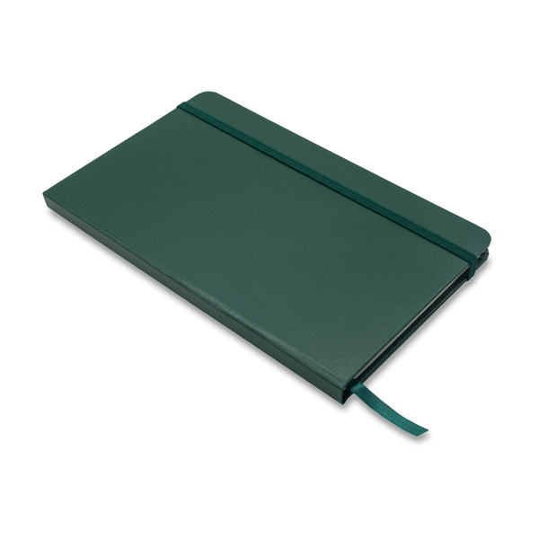 Notatnik 130x210/80k kratka Asturias, ciemny zielony z nadrukiem logo a