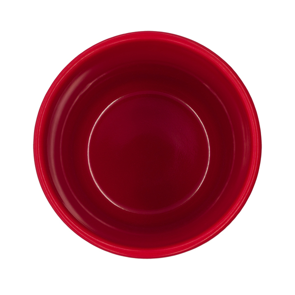 Kubek ceramiczny Caldo 370 ml, czerwony z nadrukiem logo b