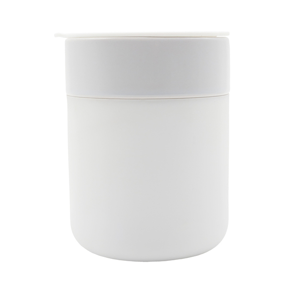 Kubek ceramiczny Caldo 370 ml, biały z nadrukiem logo - zdjęcie produktu