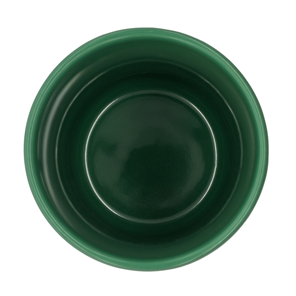 Kubek ceramiczny Caldo 370 ml, ciemny zielony z nadrukiem logo b