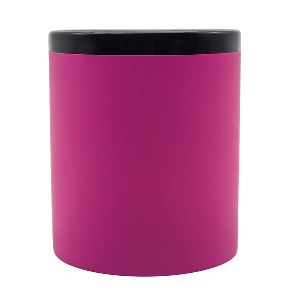 Kubek ceramiczny Velluto 350 ml, magenta z nadrukiem logo a