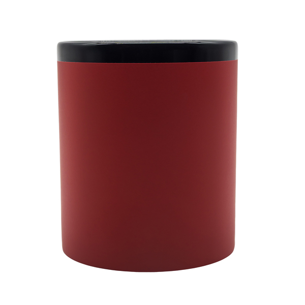 Kubek ceramiczny Velluto 350 ml, czerwony z nadrukiem logo a