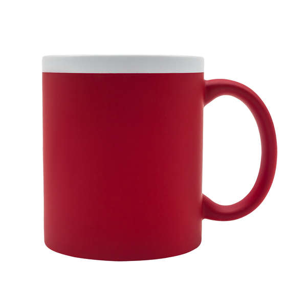 Kubek ceramiczny Velutti 350 ml, czerwony