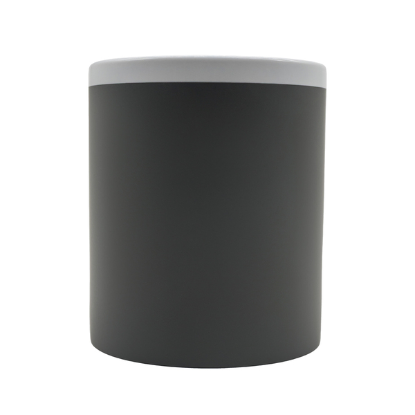 Kubek ceramiczny Velutti 350 ml, szary z nadrukiem logo a