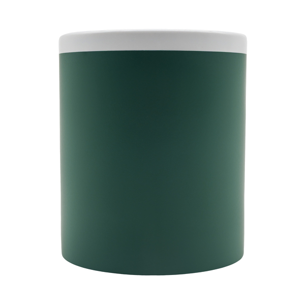 Kubek ceramiczny Velutti 350 ml, zielony z nadrukiem logo a