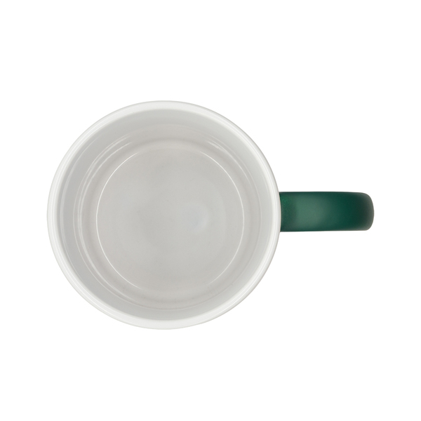 Kubek ceramiczny Velutti 350 ml, zielony z nadrukiem logo c