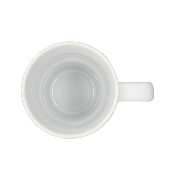Kubek ceramiczny Azzurro 440 ml, biały z nadrukiem logo b