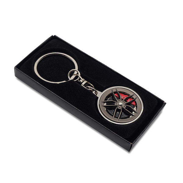 Brelok motoryzacyjny Rotor, srebrny z grawerem logo c