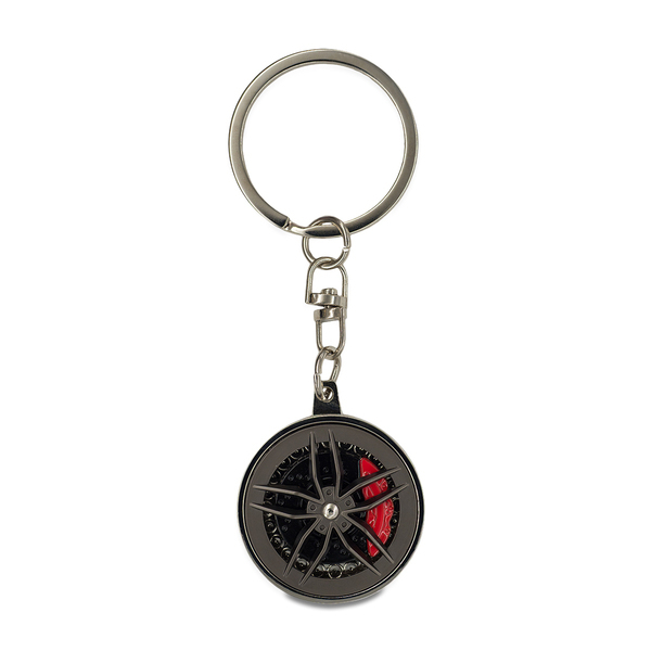Brelok motoryzacyjny Rotor, srebrny z grawerem logo a
