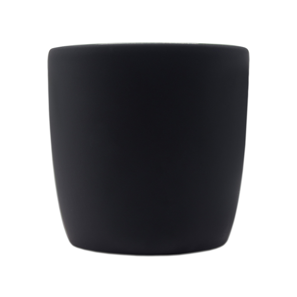 Kubek ceramiczny Esla 345 ml, ciemny zielony z nadrukiem logo b