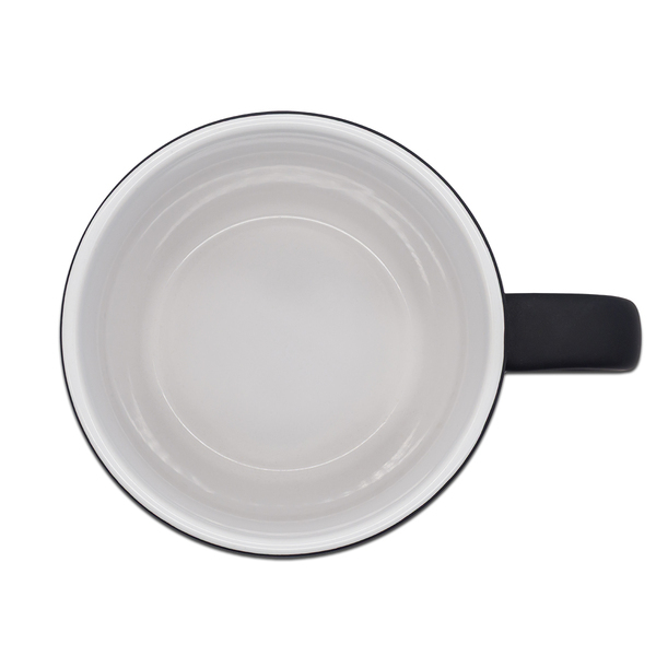 Kubek ceramiczny Esla 345 ml, biały z nadrukiem logo a