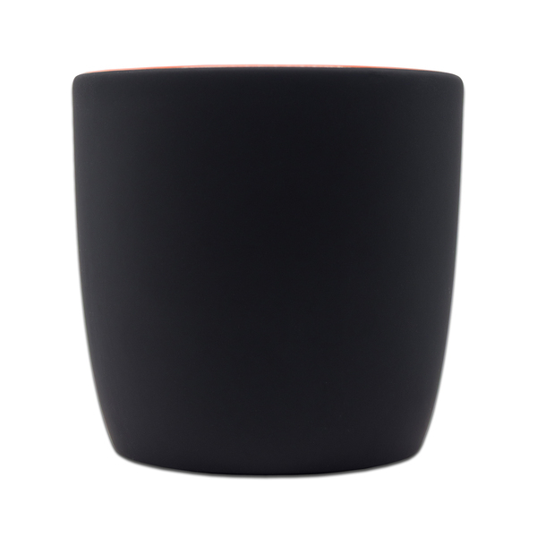 Kubek ceramiczny Esla 345 ml, pomarańczowy z nadrukiem logo b