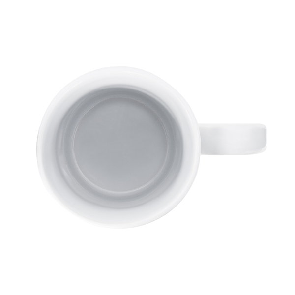 Kubek ceramiczny Pery 480 ml, biały z nadrukiem logo b