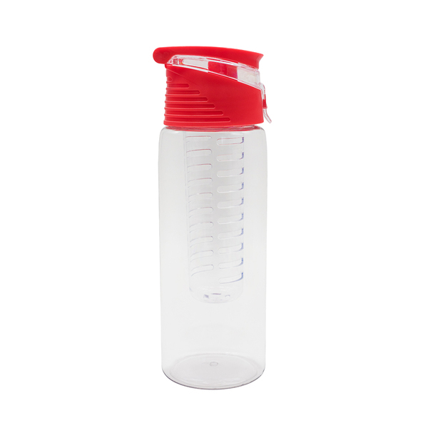 Bidon Fruvita 700ml, czerwony z nadrukiem logo - zdjęcie produktu