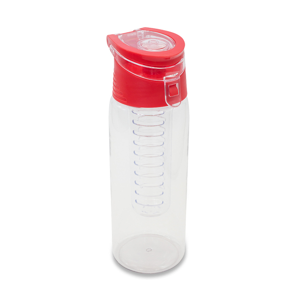 Bidon Fruvita 700ml, czerwony z nadrukiem logo a
