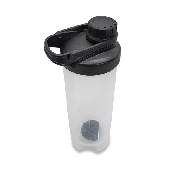 Shaker SmoothMix 700 ml, czarny z nadrukiem logo b
