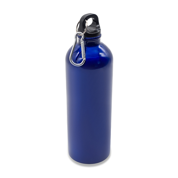 Bidon stalowy Camino 800 ml, niebieski z nadrukiem logo a