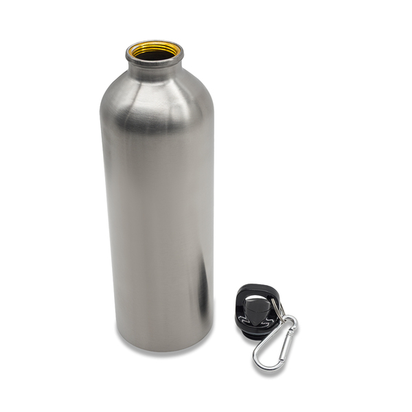 Bidon stalowy Camino 800 ml, srebrny z nadrukiem logo a