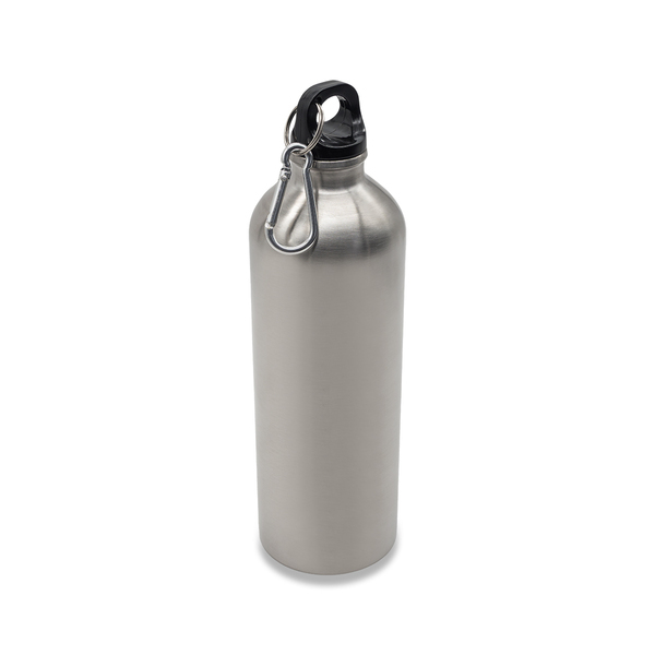Bidon stalowy Camino 800 ml, srebrny z nadrukiem logo b