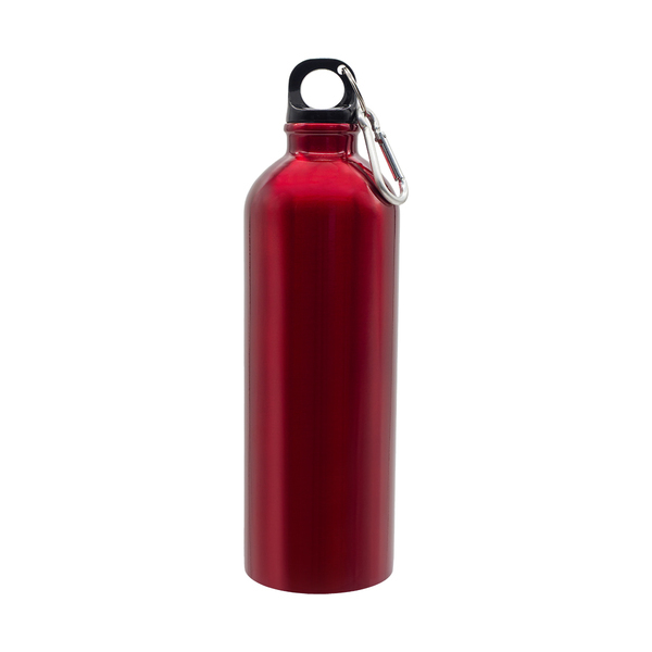 Bidon stalowy Camino 800 ml, czerwony z nadrukiem logo - zdjęcie produktu
