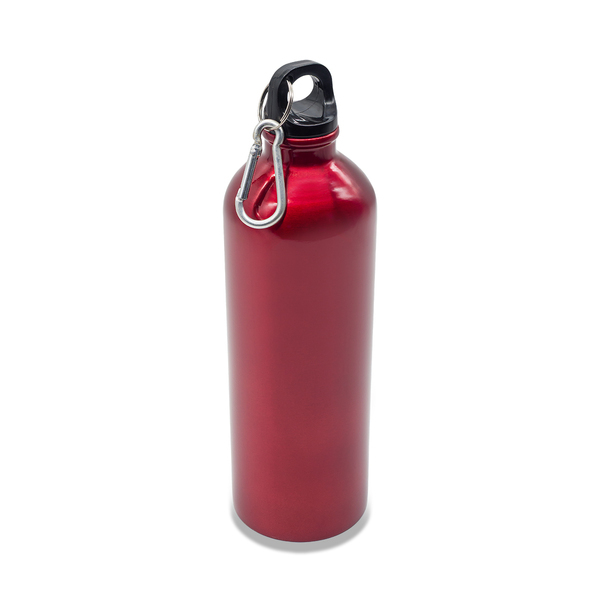 Bidon stalowy Camino 800 ml, czerwony z nadrukiem logo a
