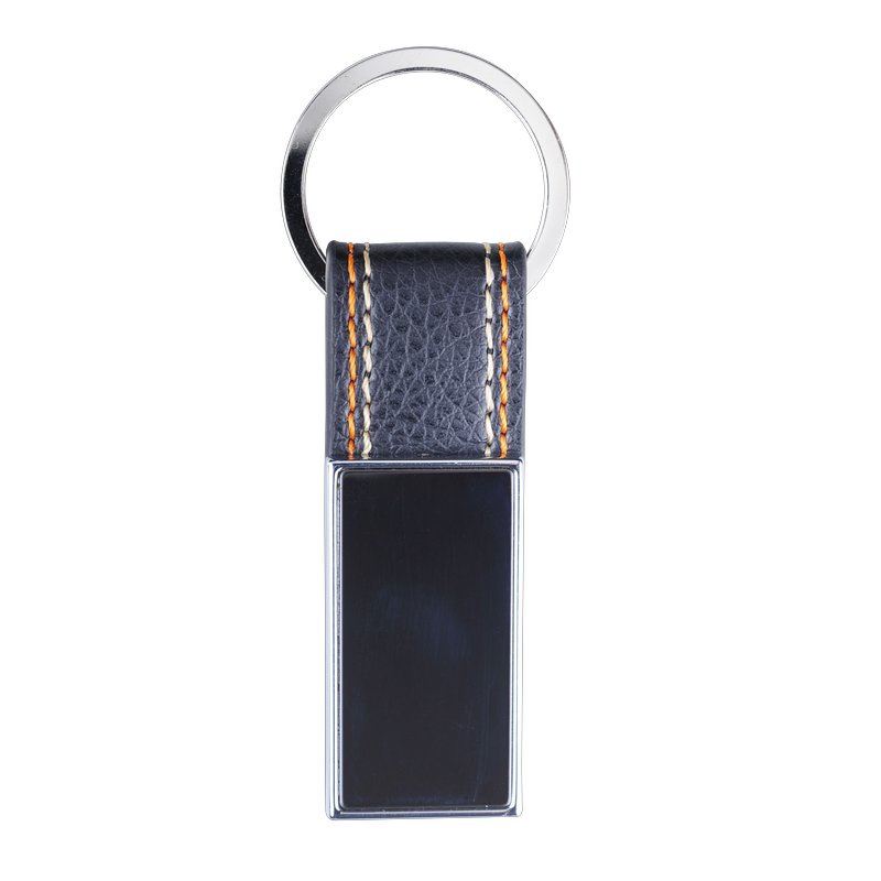 Brelok Denim, srebrny z nadrukiem logo c