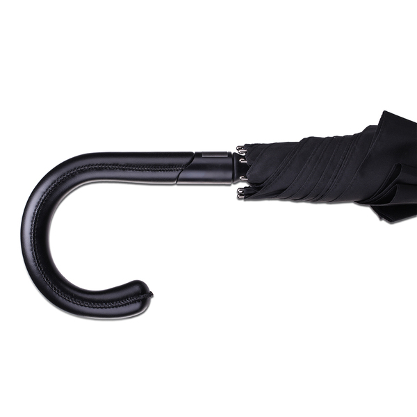 Elegancki parasol Lausanne, czarny z nadrukiem logo b