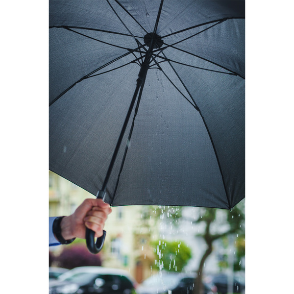 Elegancki parasol Lausanne, czarny z nadrukiem logo e