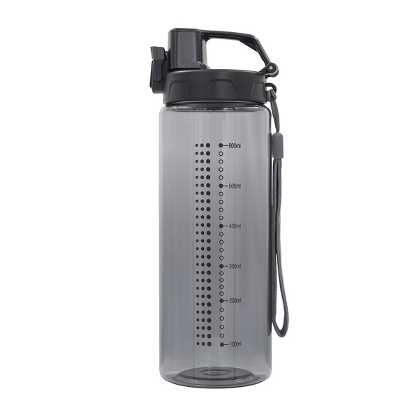 Bidon Feelsogood 700 ml, czarny/szary z nadrukiem logo - zdjęcie produktu