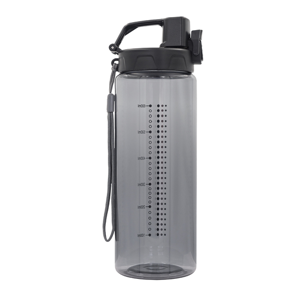 Bidon Feelsogood 700 ml, czarny/szary z nadrukiem logo a