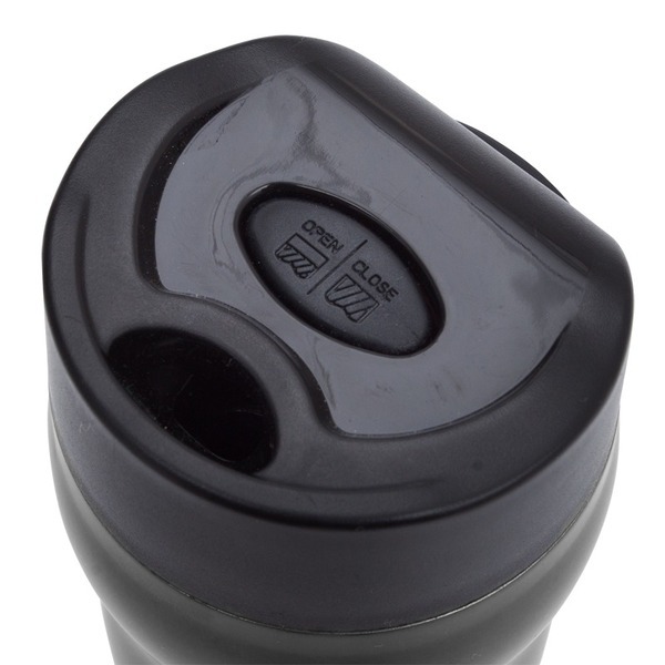 Kubek termiczny Edmonton 270 ml, grafitowy z nadrukiem logo b