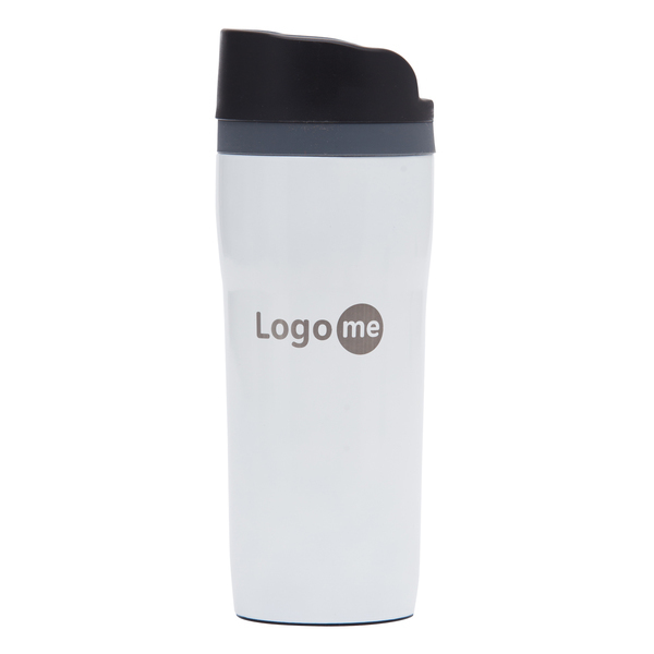 Kubek termiczny Winnipeg 350 ml, biały z nadrukiem logo a