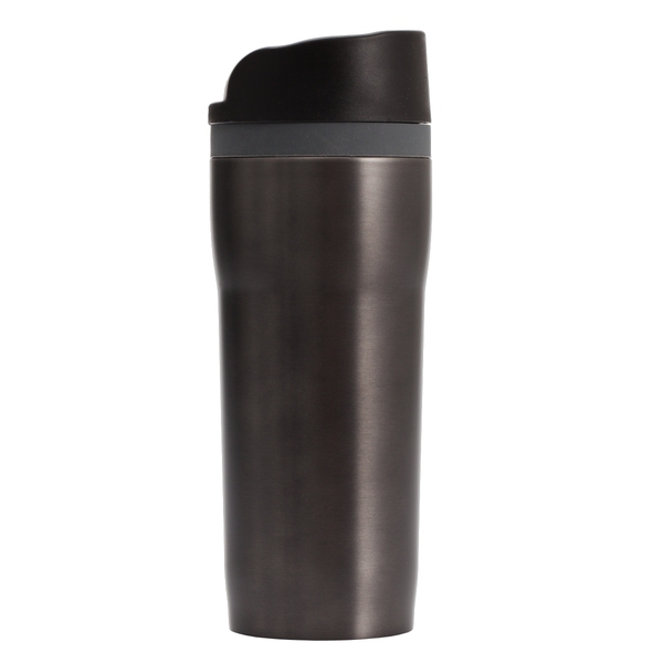 Kubek termiczny Winnipeg 350 ml, grafitowy z nadrukiem logo c