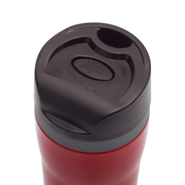 Kubek termiczny Winnipeg 350 ml, bordowy z nadrukiem logo a