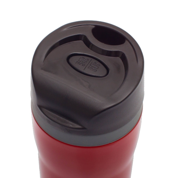 Kubek termiczny Winnipeg 350 ml, czerwony z nadrukiem logo a