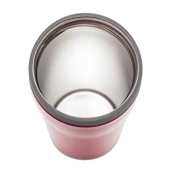 Kubek termiczny Winnipeg 350 ml, czerwony z nadrukiem logo b
