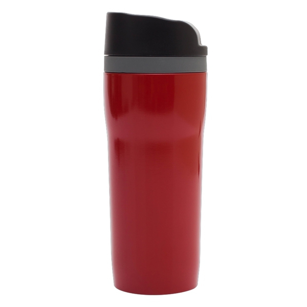 Kubek termiczny Winnipeg 350 ml, czerwony z nadrukiem logo c