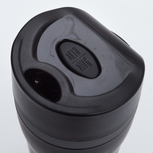 Kubek termiczny Winnipeg 350 ml, czarny z nadrukiem logo b