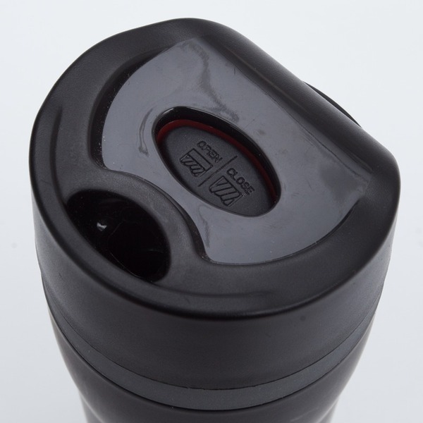 Kubek termiczny Winnipeg 350 ml, czarny z nadrukiem logo c