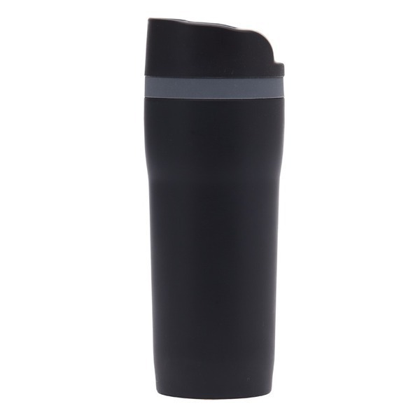 Kubek termiczny Winnipeg 350 ml, czarny z nadrukiem logo e