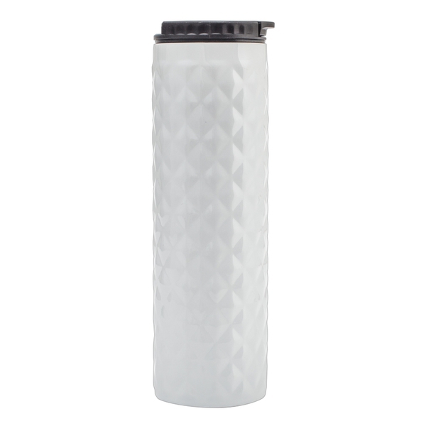 Kubek termiczny Dawson 450 ml, biały z nadrukiem logo c