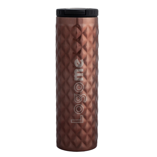 Kubek termiczny Dawson 450 ml, złoty z nadrukiem logo d