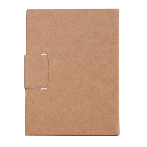 Notes 80x110/100k gładki Mini z długopisem, beżowy z nadrukiem logo e