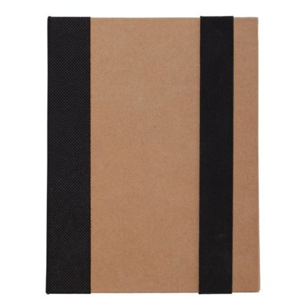Notes memo 100x180/70k linia Kraft Paper, czarny/beżowy z nadrukiem logo b