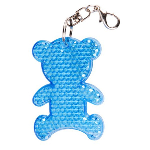 Brelok Teddy, niebieski z nadrukiem logo a