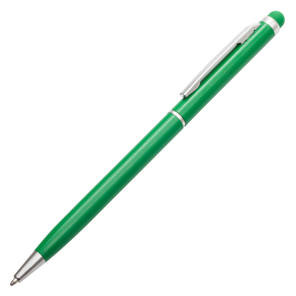 Długopis aluminiowy Touch Tip, zielony